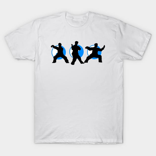 Tai Chi Poses Silhouettes T-Shirt by AnotherOne